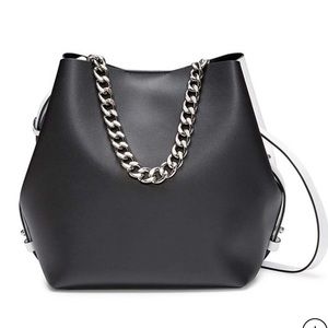 Rebecca Minkoff Black/White Kate Bucket Bag